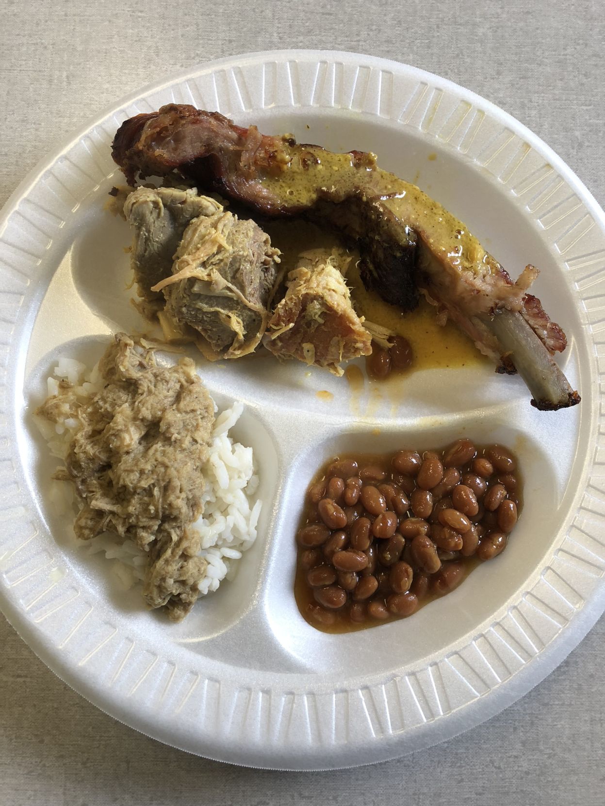 Lunch plate at Wise Bar-B-Q House